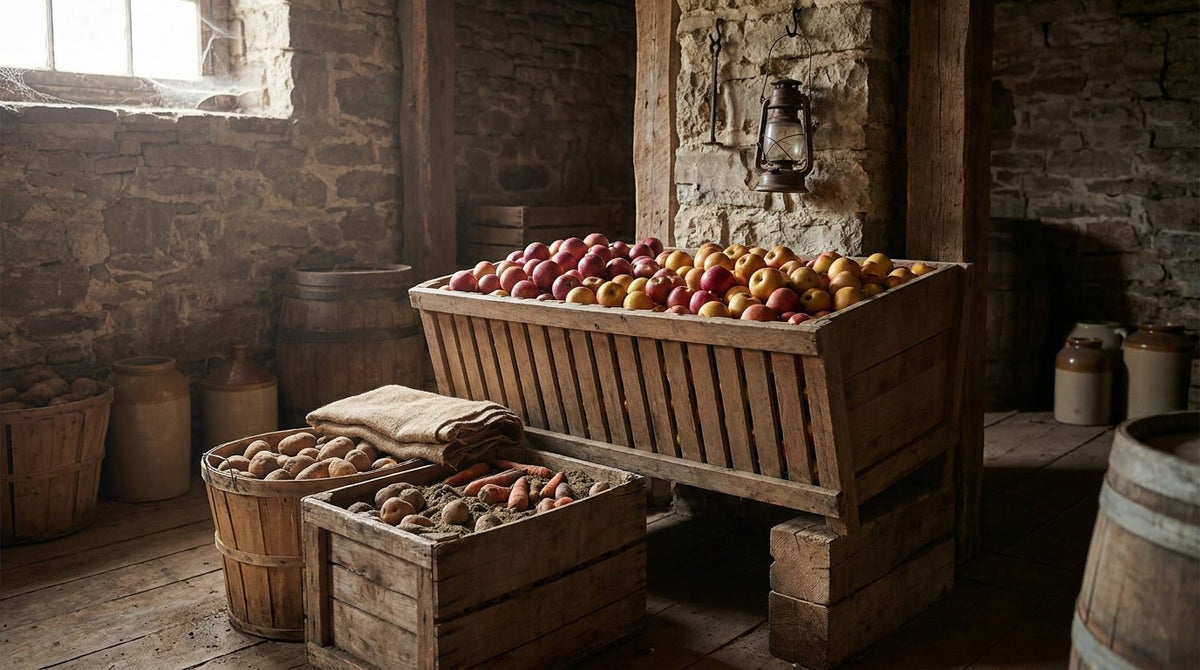 How to Store Apples and Root Vegetables in Wooden Bins