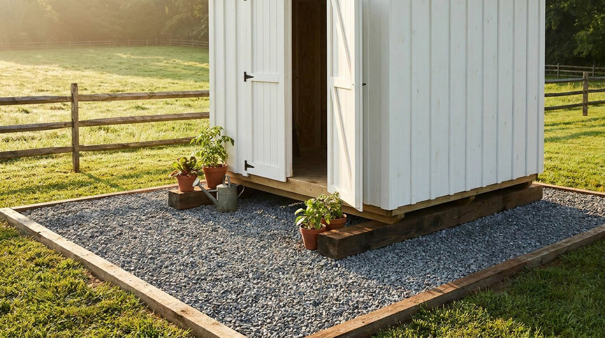 How to Keep a Wooden Shed or Coop Off Wet Ground: Skids, Blocks, Posts and Gravel Pads