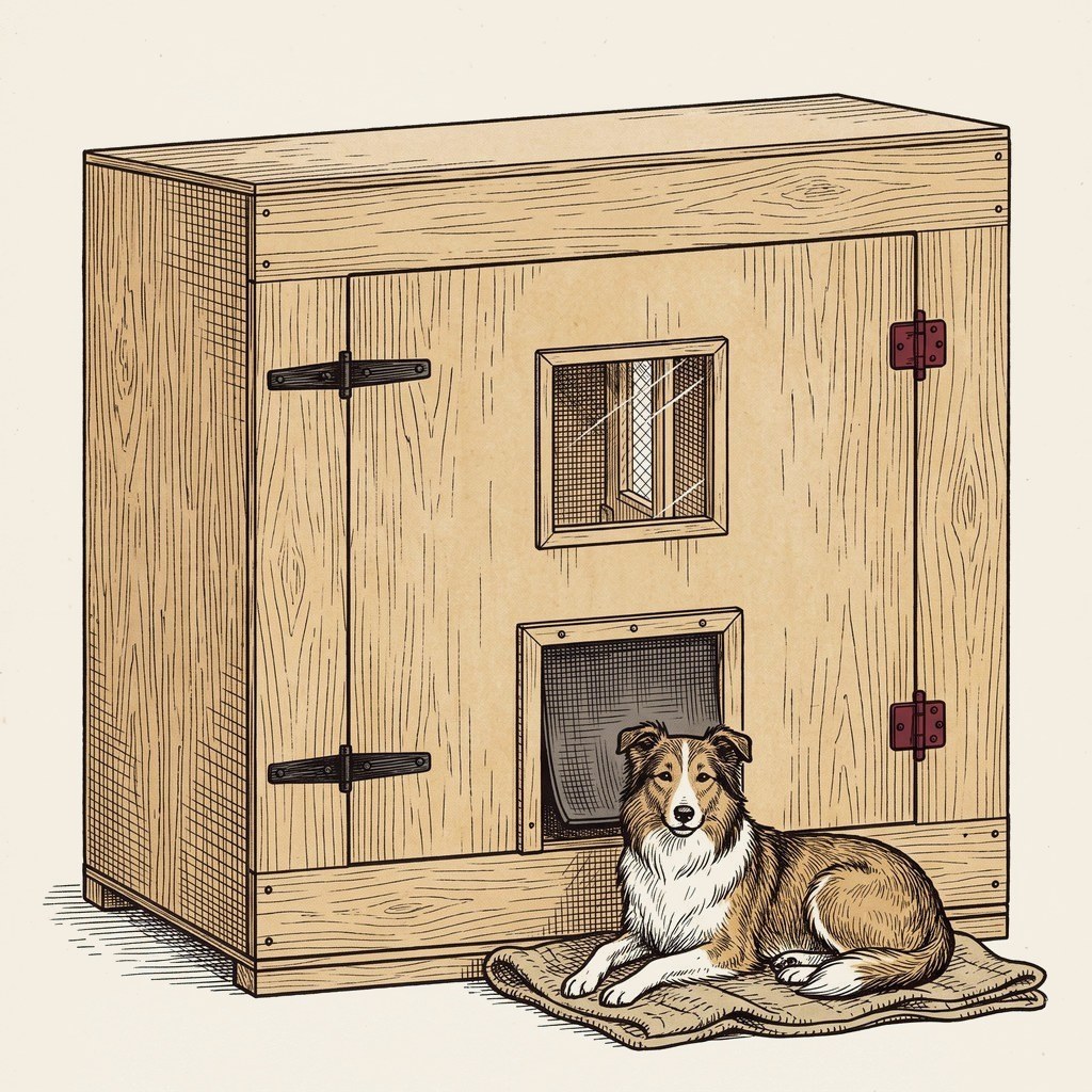 Calf Warming Box remixed as a insulated dog house
