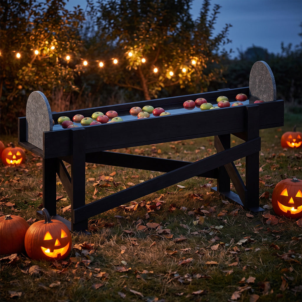The The Graveside Bobbing Trough built and dressed for Halloween night