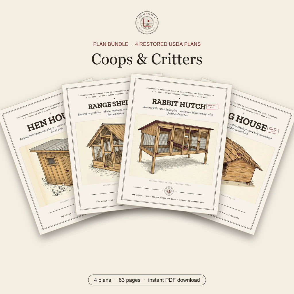 Coops & Critters plan bundle: 4 restored USDA plans