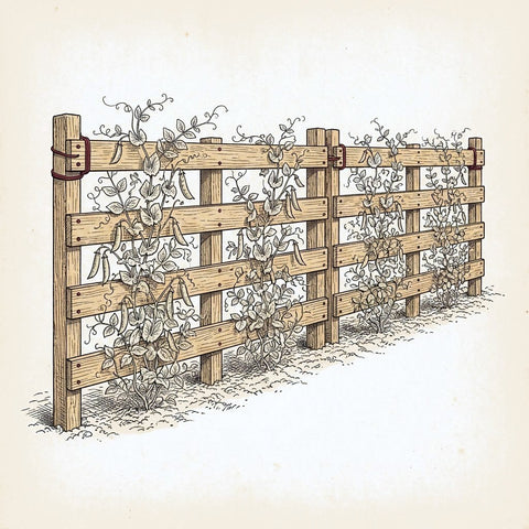 Creep Panels for Pigs remixed as a pea & bean trellis panels
