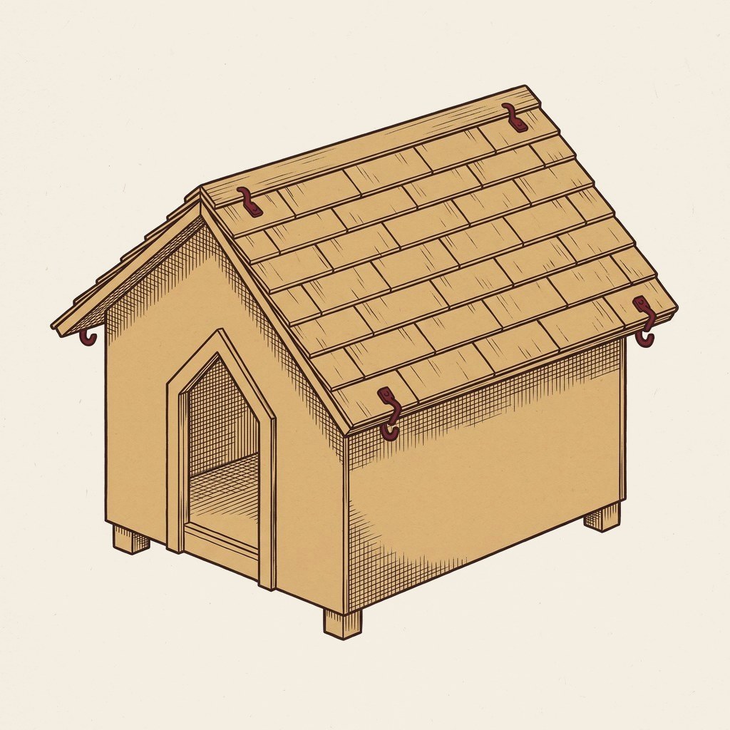 Dog Houses — Three Designs build plan illustration