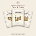 Gates & Fences plan bundle: 3 restored USDA plans