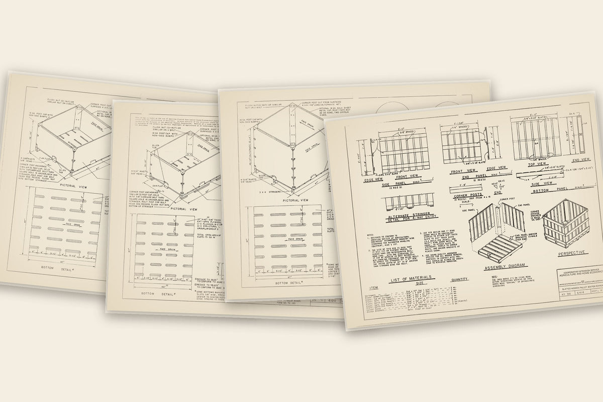 The original USDA sheets in the Harvest & Storage bundle