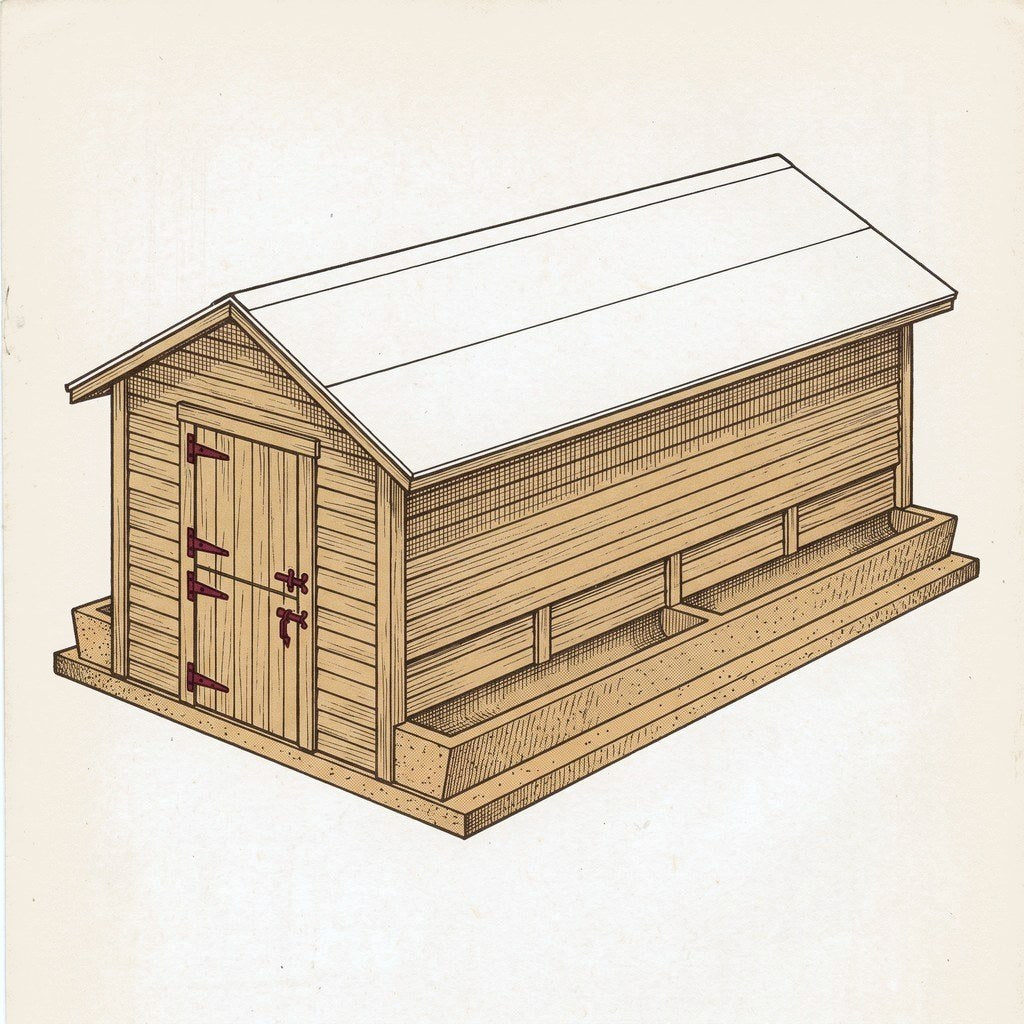Hog Self-Feeder build plan illustration