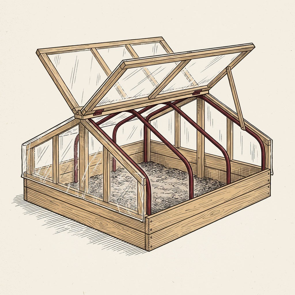 Hotbed & Propagating Frame build plan illustration