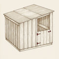 Individual Portable Hog House build plan illustration