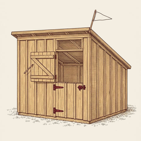 Individual Portable Hog House remixed as a backyard playhouse