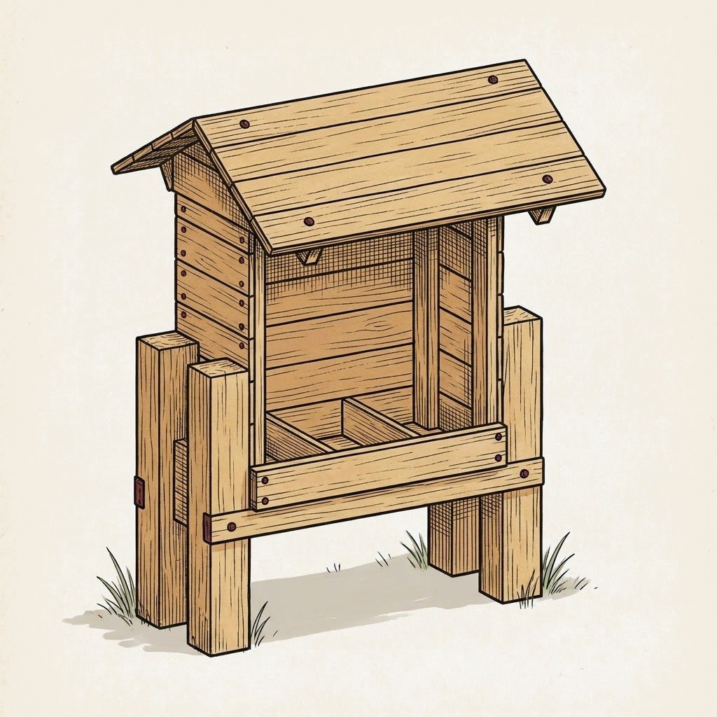 Livestock Salt Box build plan illustration
