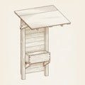Livestock Saltbox Shelter build plan illustration