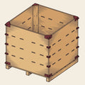 Plywood Pallet Bin for Vegetables build plan illustration