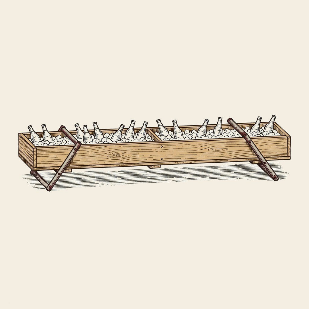 Portable Feed Bunk remixed as a party drink trough