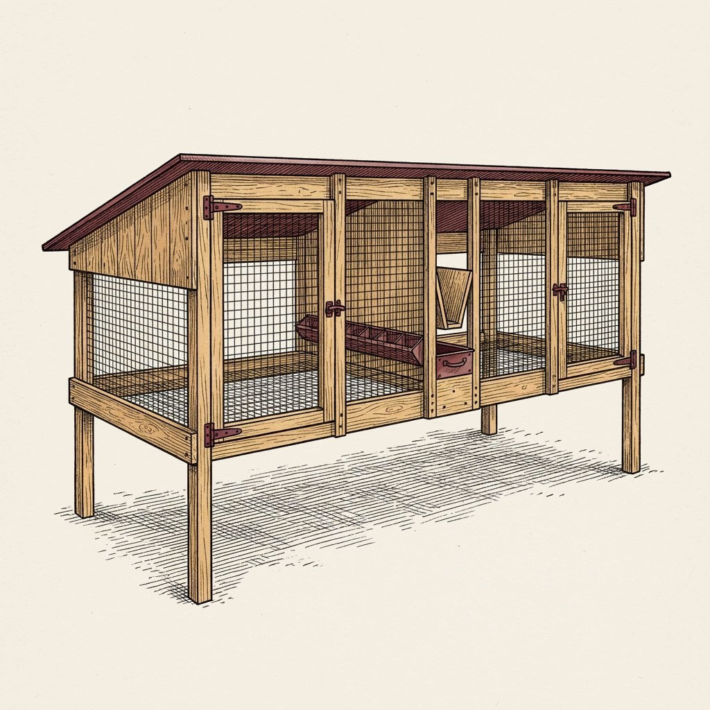 Rabbit Hutches build plan illustration