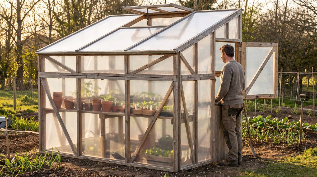 The finished Greenhouse-Coldframe in use
