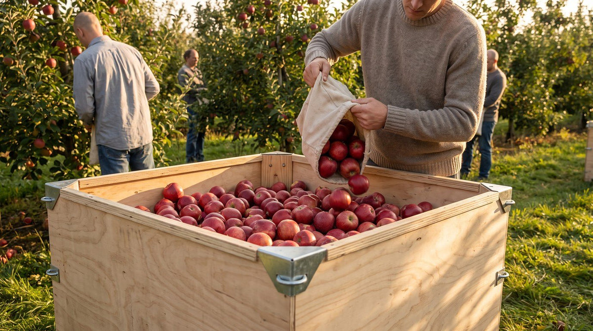 The finished Plywood Pallet Bin in use