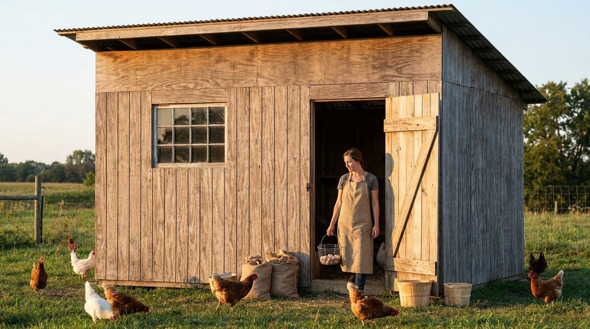 The finished Small Poultry House · 25–40 Layers in use