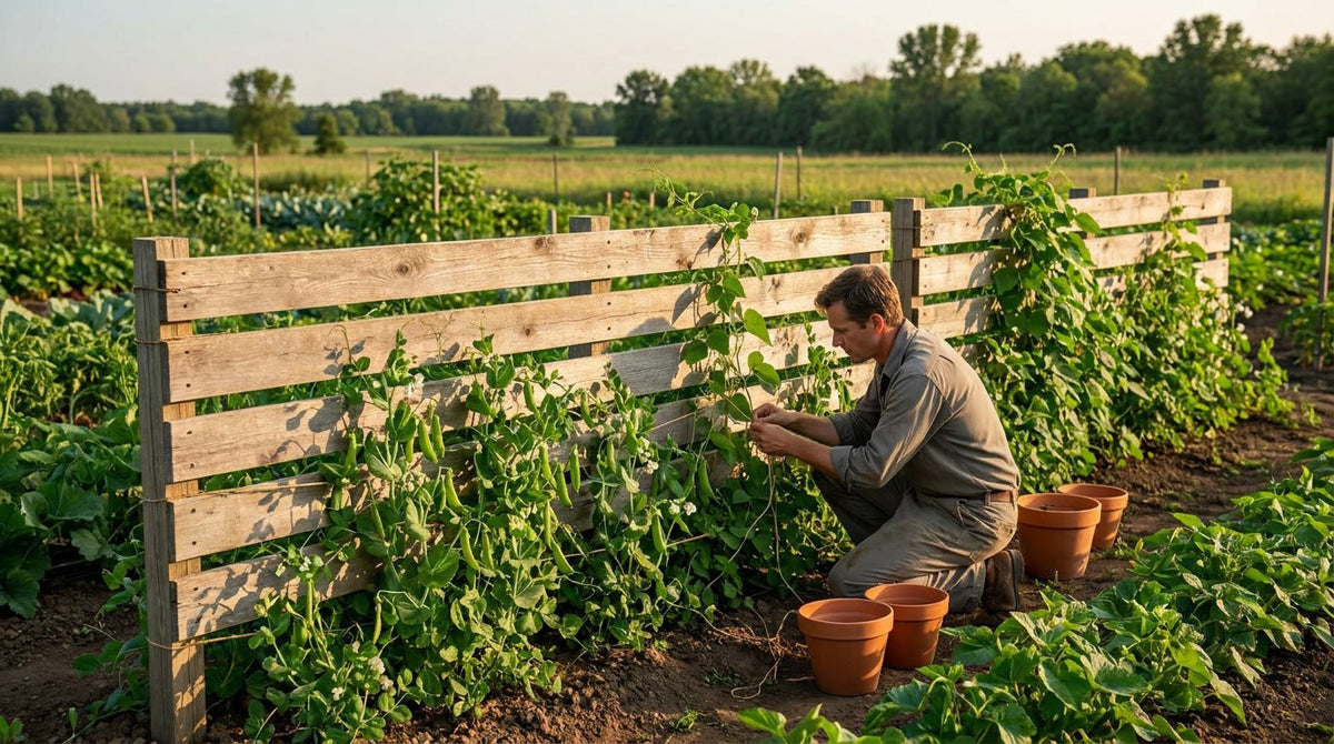 The Pea & Bean Trellis Panels remix in use