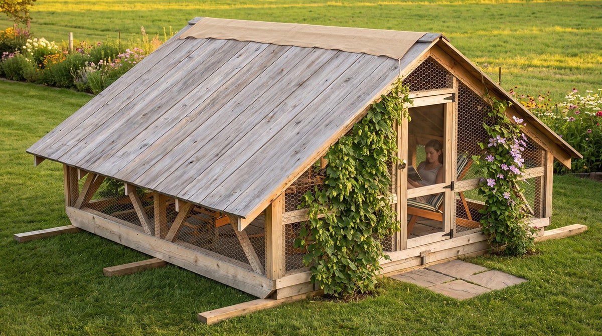 The A-Frame Shade Cabana remix in use