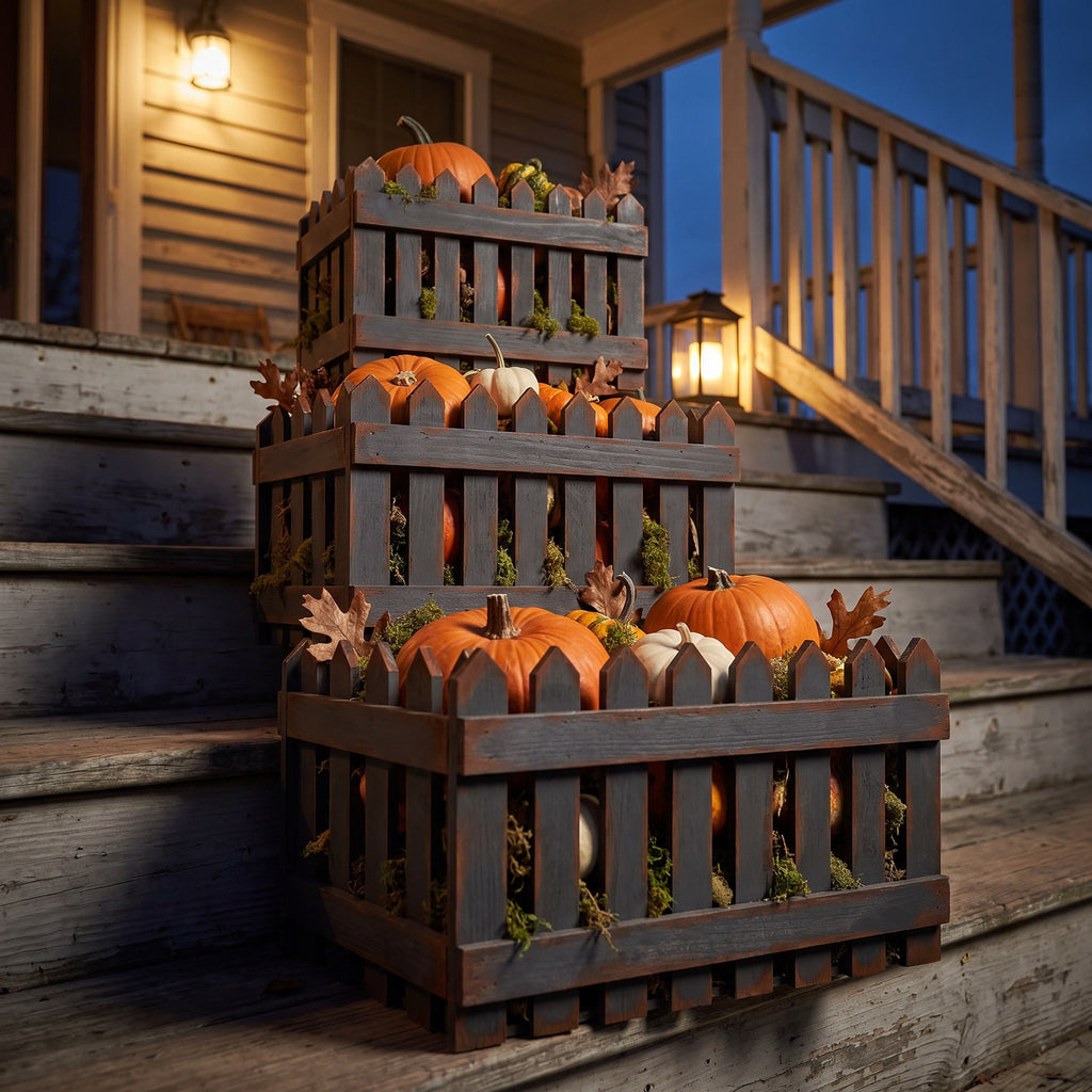 The The Graveyard Crates built and dressed for Halloween night