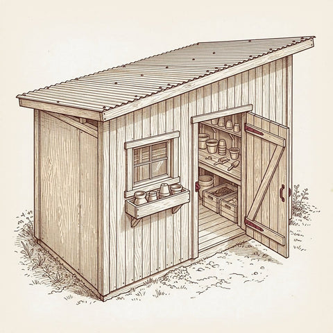 Small Poultry House · 25–40 Layers remixed as a potting she-shed
