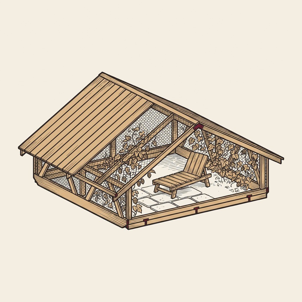 Summer Range Poultry Shelter remixed as a a-frame shade cabana