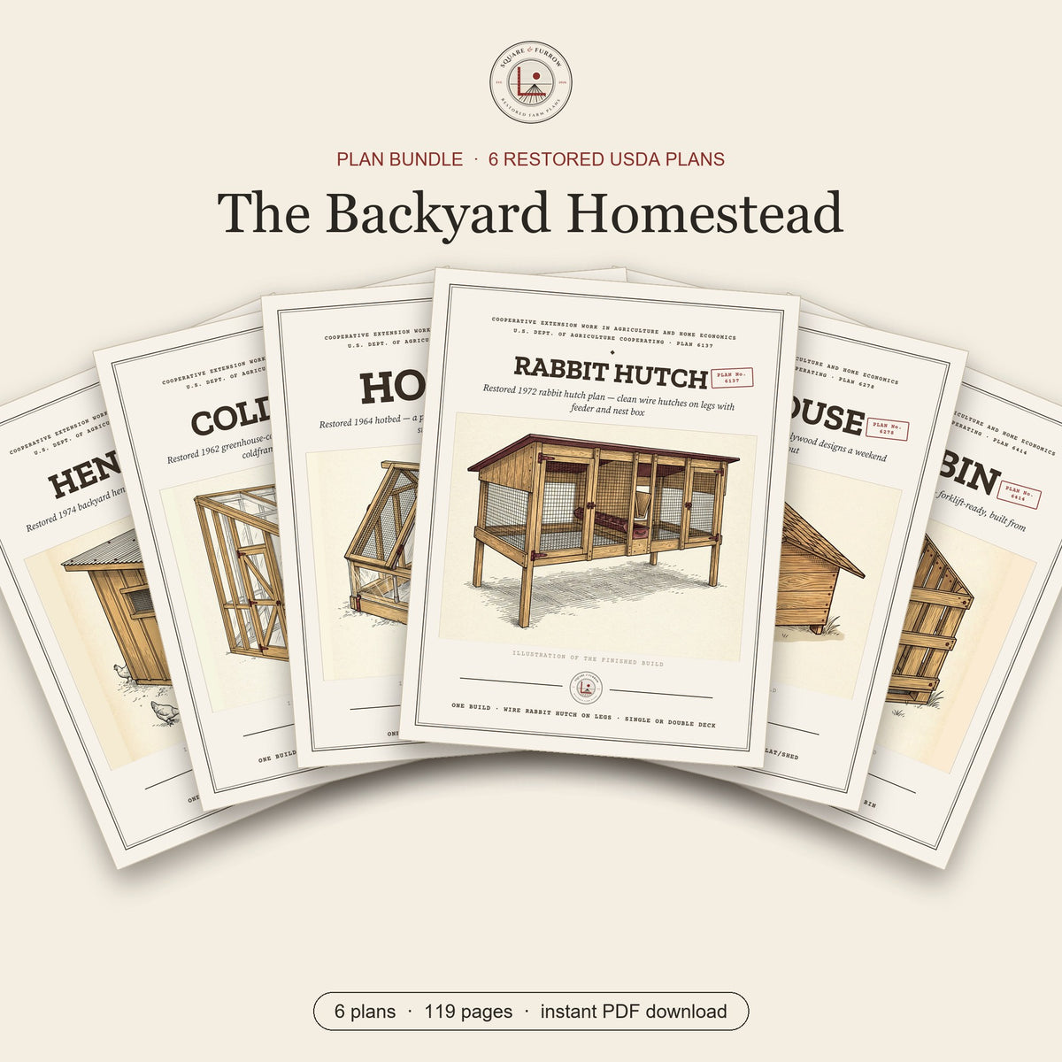 The Backyard Homestead plan bundle: 6 restored USDA plans