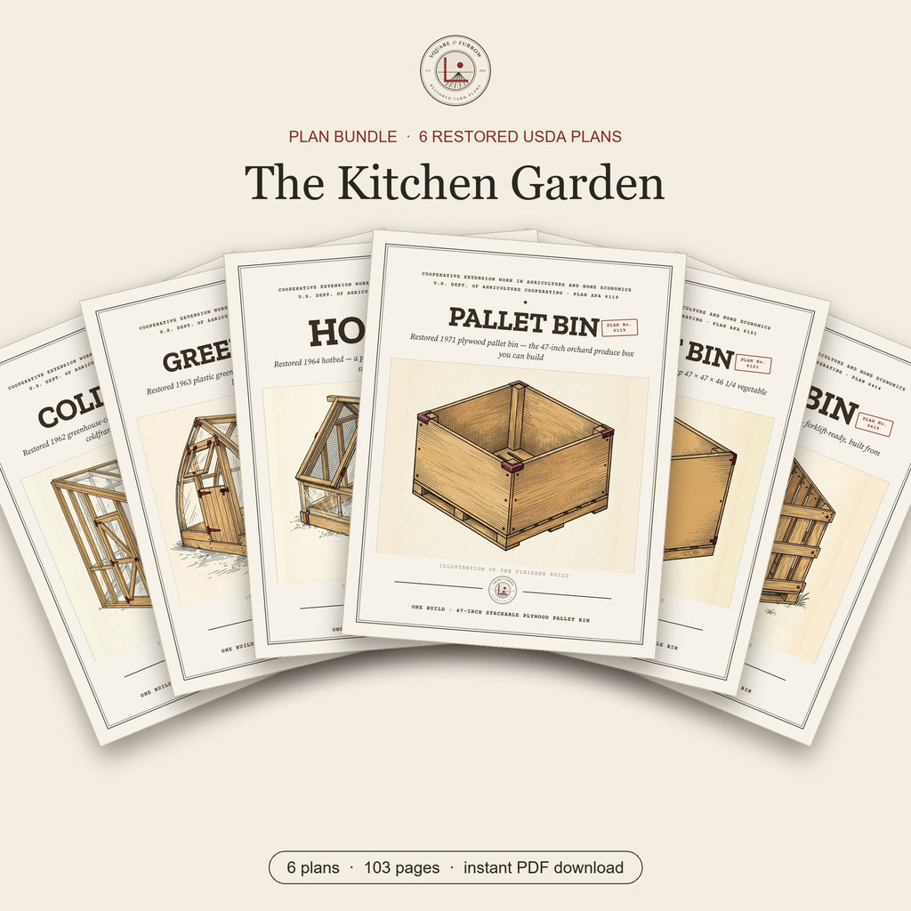 The Kitchen Garden plan bundle: 6 restored USDA plans
