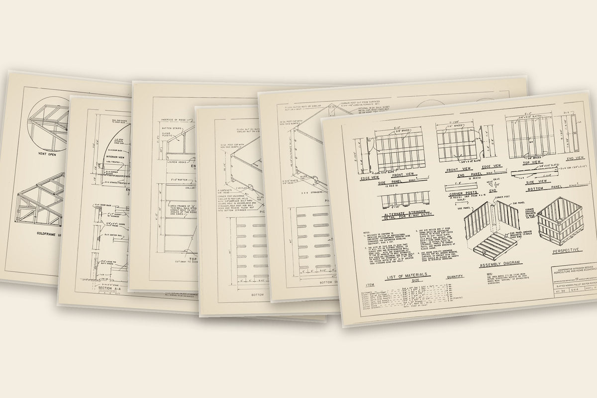 The original USDA sheets in the The Kitchen Garden bundle
