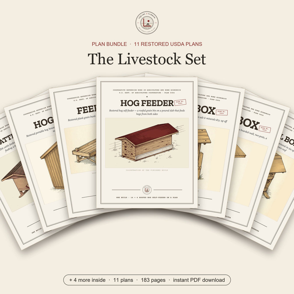 The Livestock Set plan bundle: 11 restored USDA plans