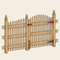 Types of Wood Fencing build plan illustration